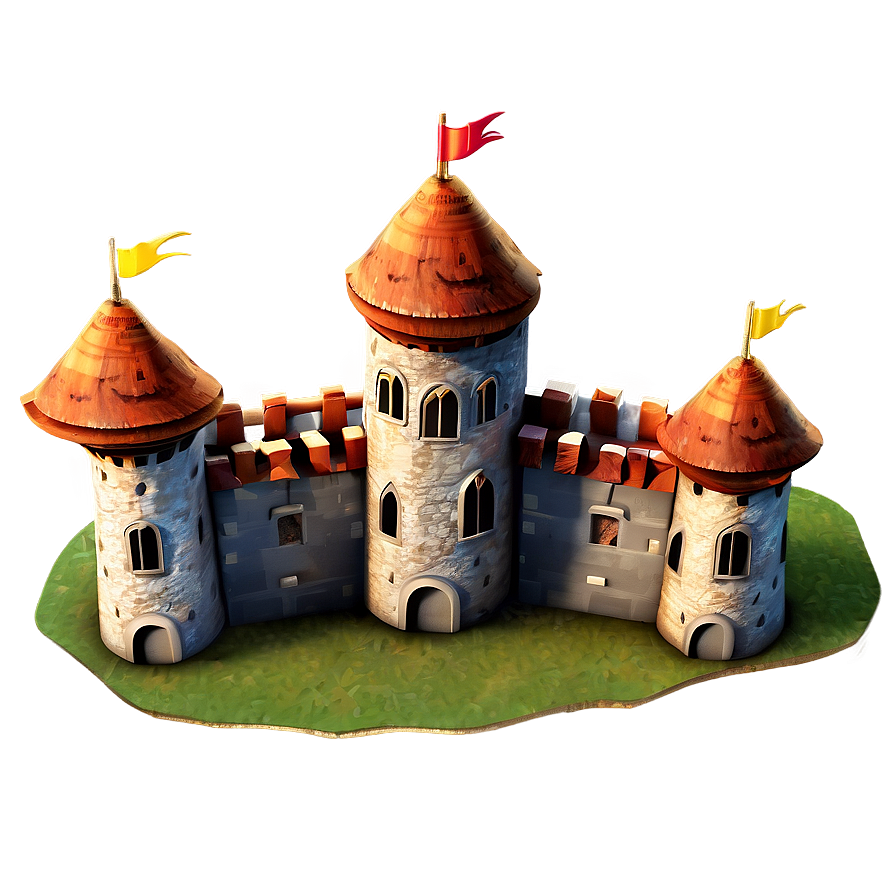 Castle With Towers Png 05032024 PNG image