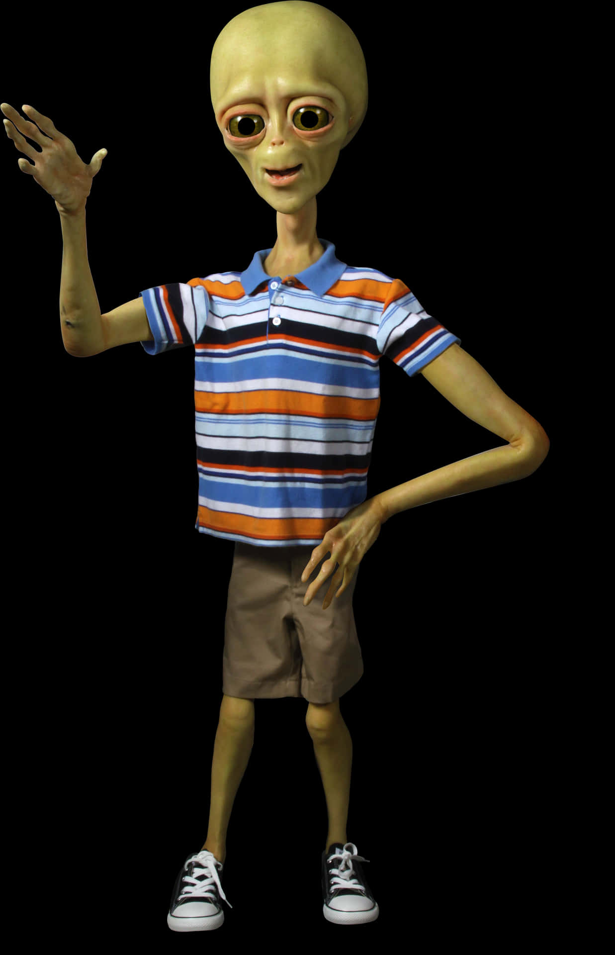 Casual Alien Greeting PNG image