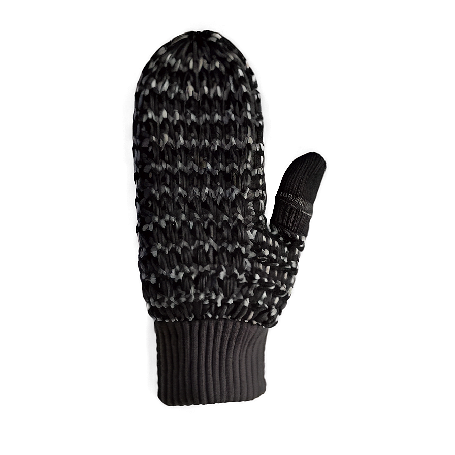 Casual Black Mittens Png 06282024 PNG image