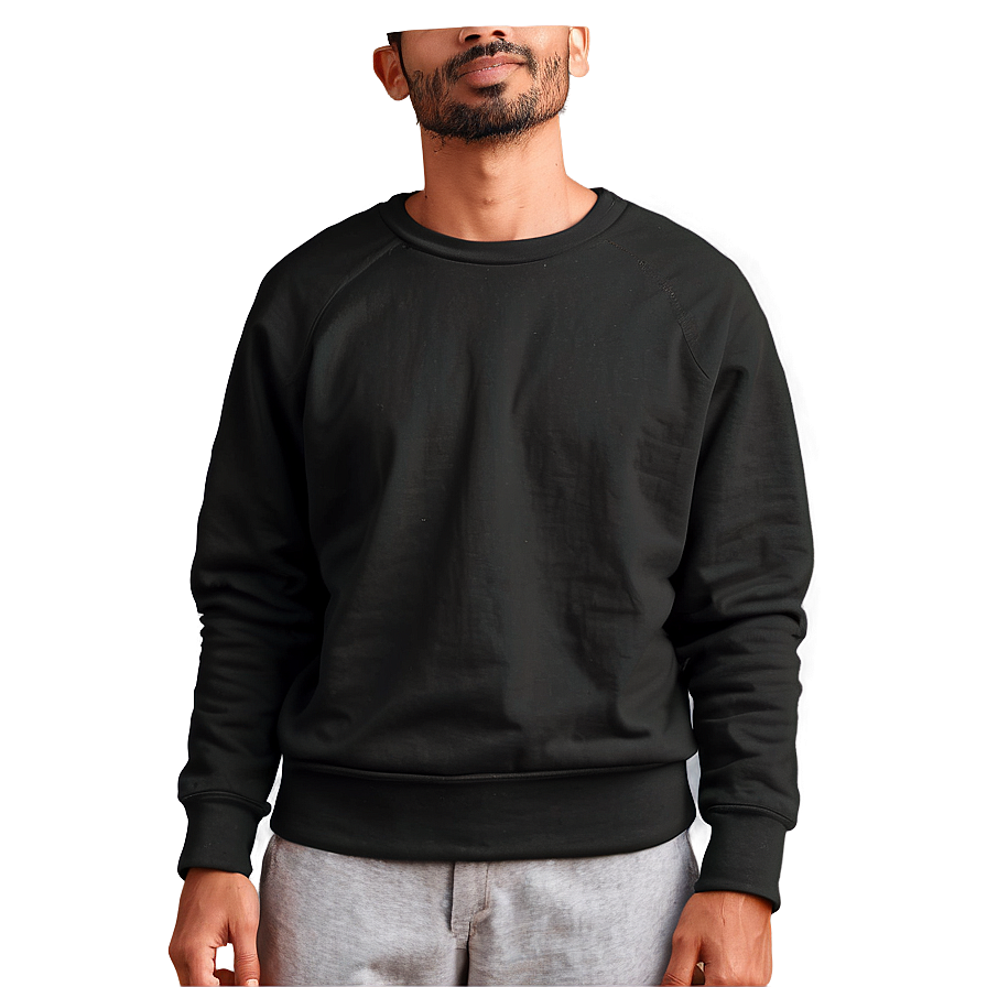 Casual Black Sweatshirt Outfit Png Ixp PNG image