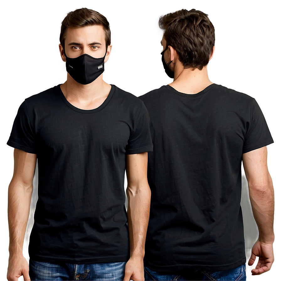 Casual Black T Shirt Png 05252024 PNG image