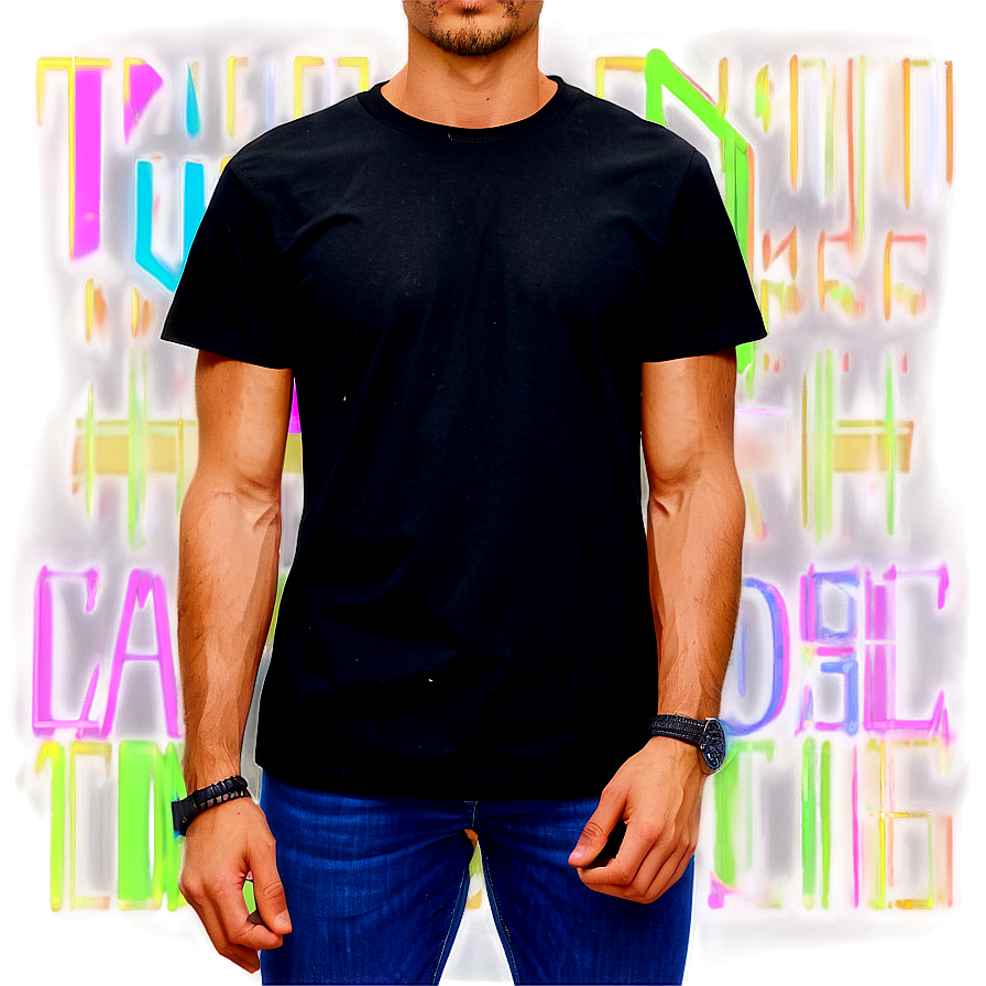 Casual Black T Shirt Png Swu PNG image