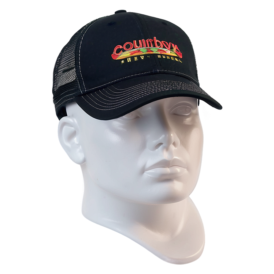 Casual Black Trucker Hat Png 06282024 PNG image