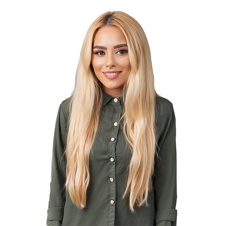 Casual Blonde Hair Look Png 05252024 PNG image