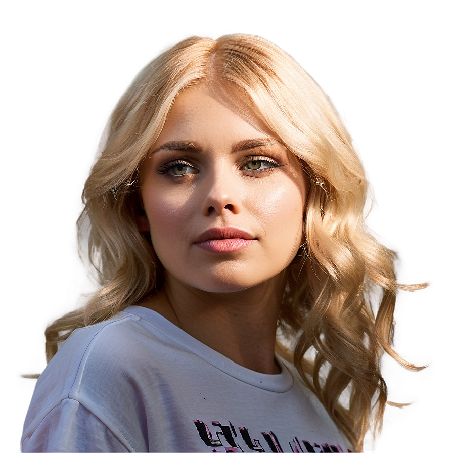 Casual Blonde Hair Look Png 05252024 PNG image