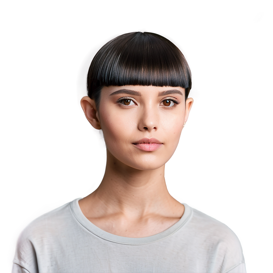Casual Bowl Haircut Style Png Imc92 PNG image