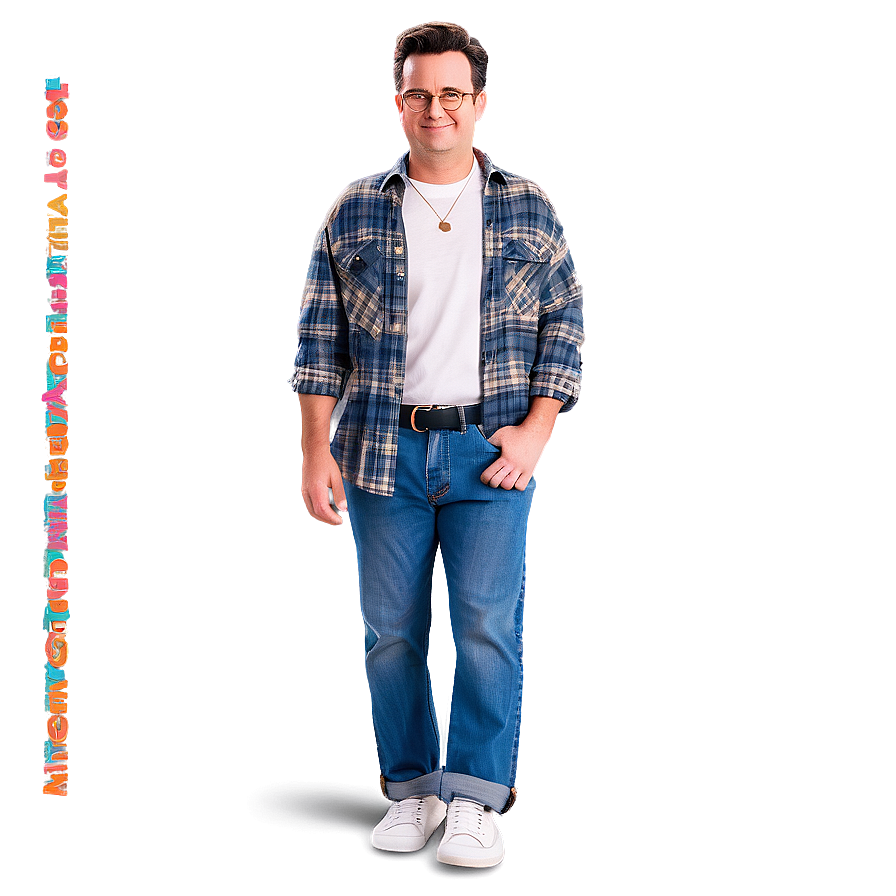 Casual Chandler Bing Outfit Png 06242024 PNG image