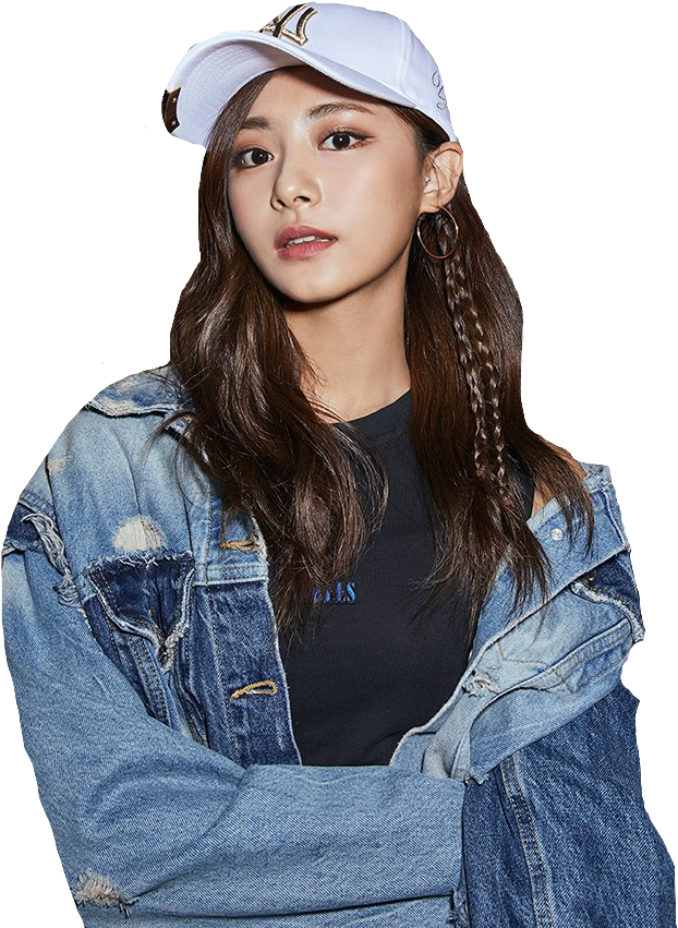 Casual Denim Outfit Kpop Idol PNG image