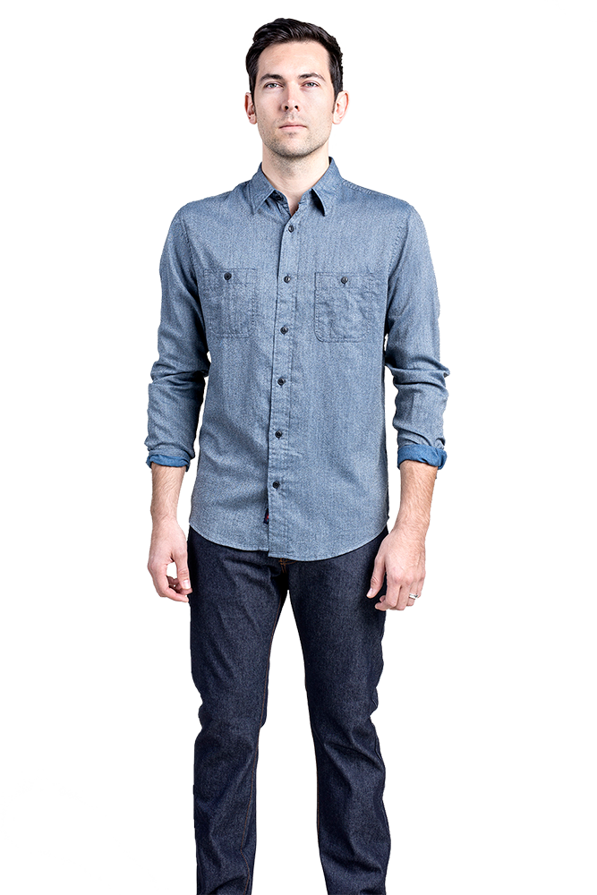 Casual Denim Shirtand Jeans Men's Fashion PNG image