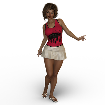 Casual Female3 D Model Pose PNG image