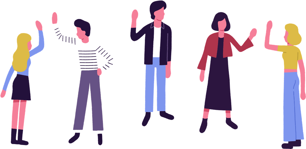 Casual Greeting Illustration PNG image