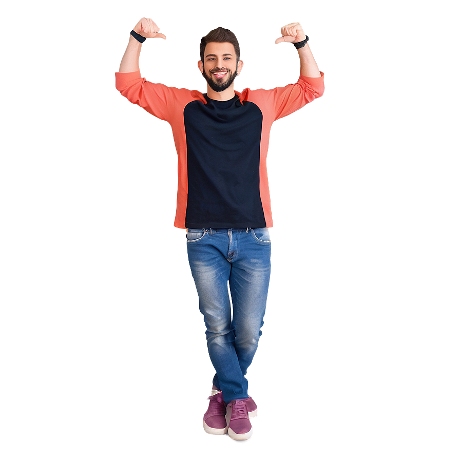 Casual Happy Man Png Orn PNG image