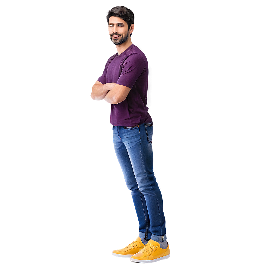 Casual Man Standing Illustration Png Lpp18 PNG image