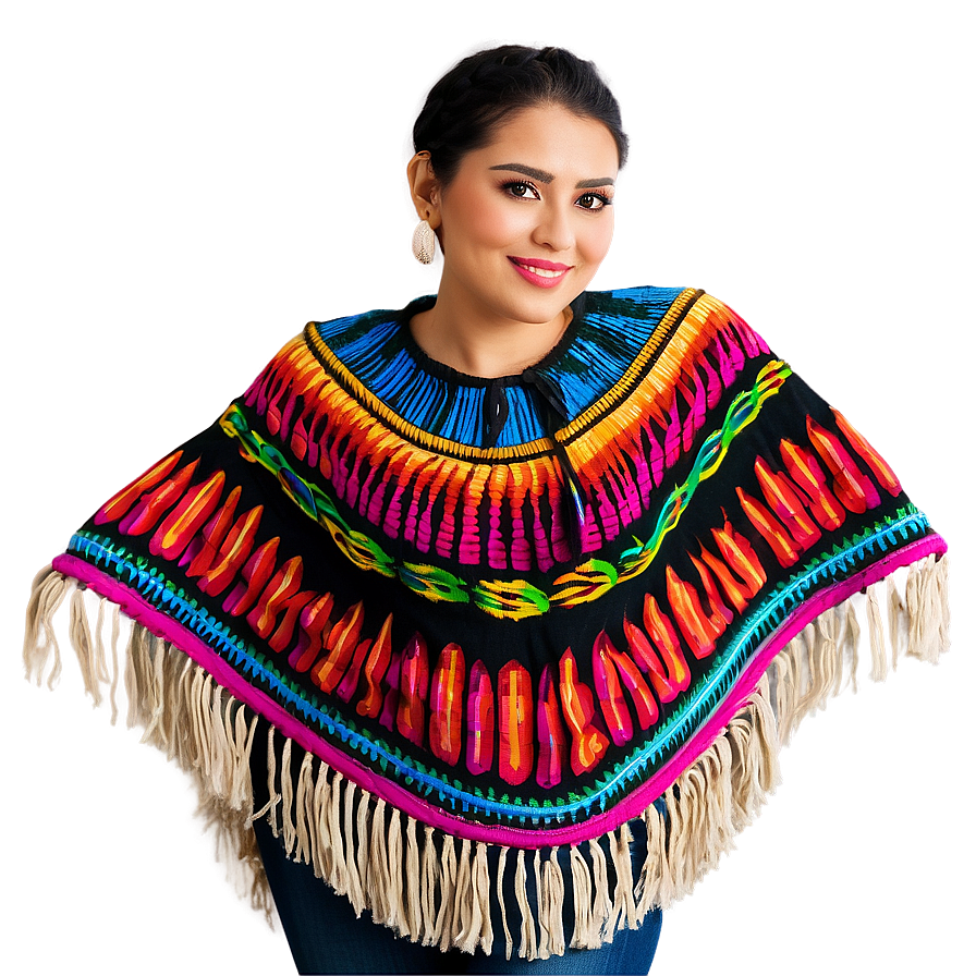 Casual Mexican Poncho Wear Png Tfi64 PNG image