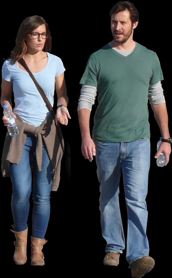 Casual Stroll Couple Outdoors.jpg PNG image