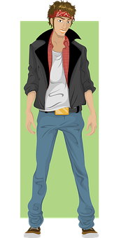 Casual Style Cartoon Man PNG image