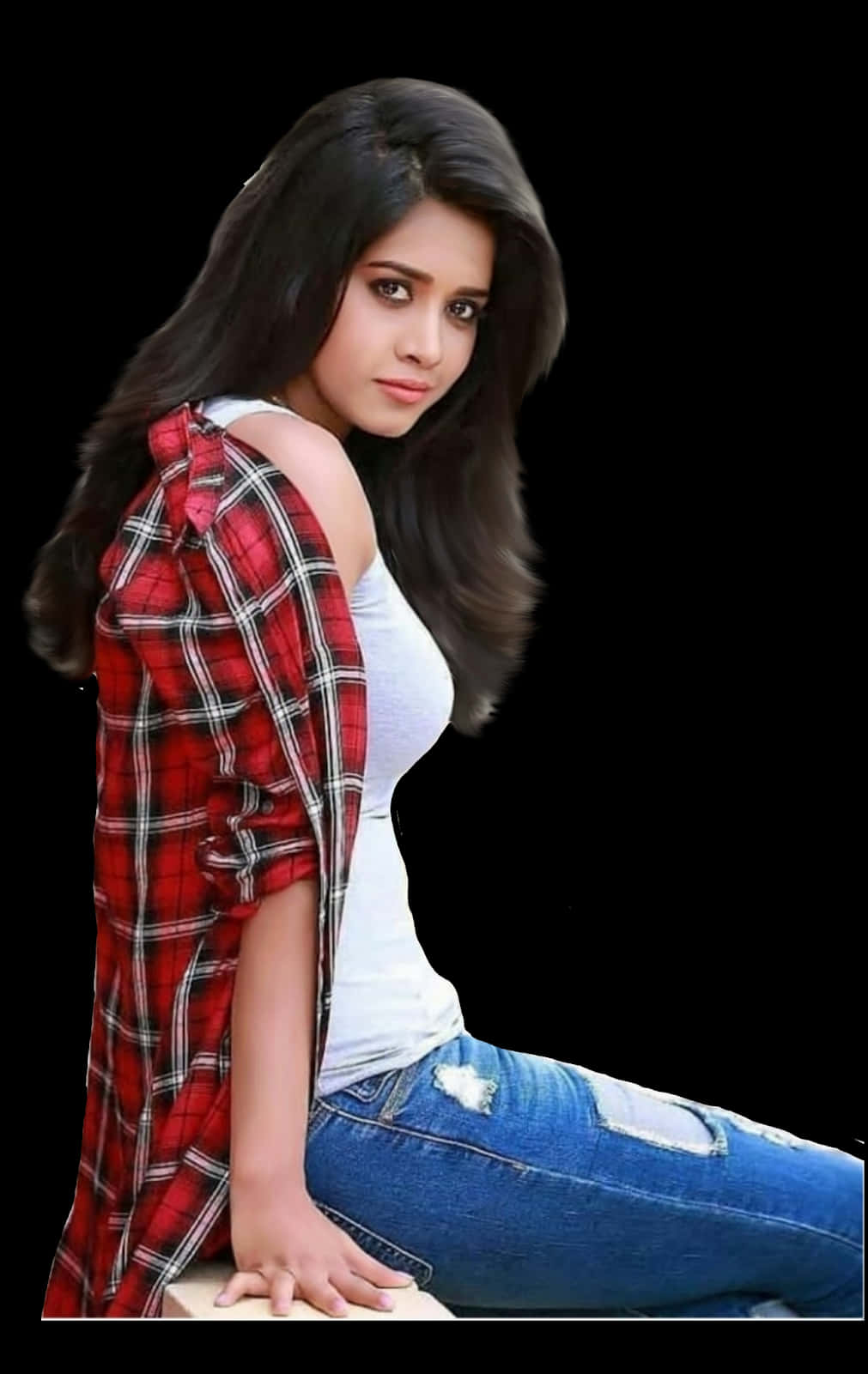 Casual Style Indian Girl PNG image