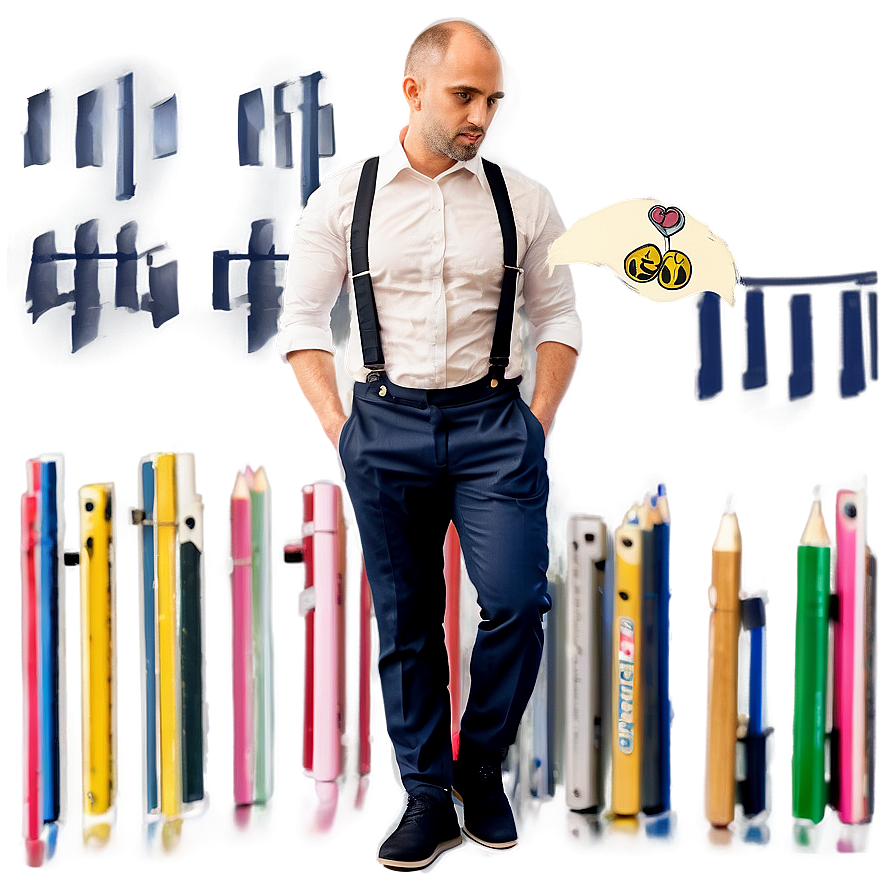 Casual Suspenders Png 32 PNG image