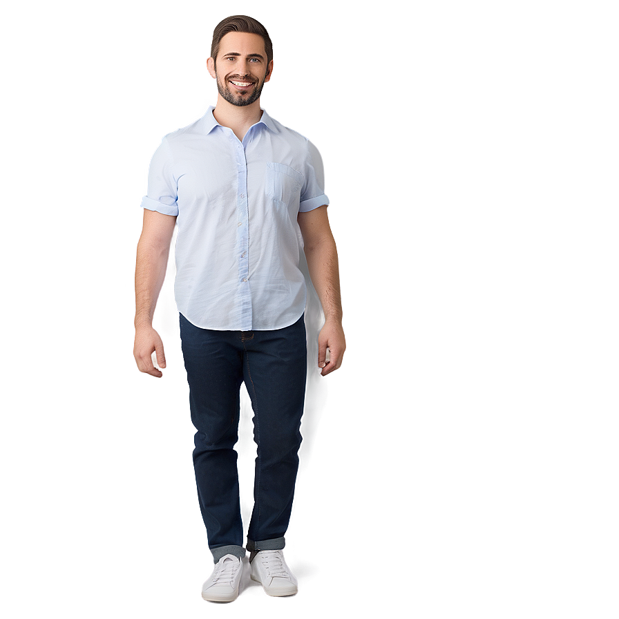 Casual White Man Png 06122024 PNG image