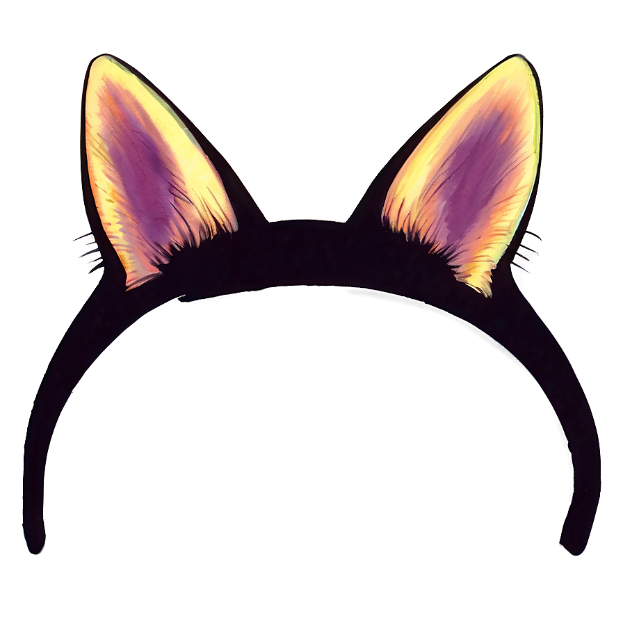Cat Ears Silhouette Png Mka PNG image