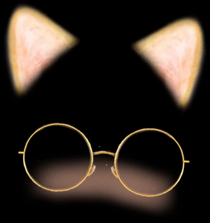 Cat Earsand Glasses Snapchat Filter PNG image