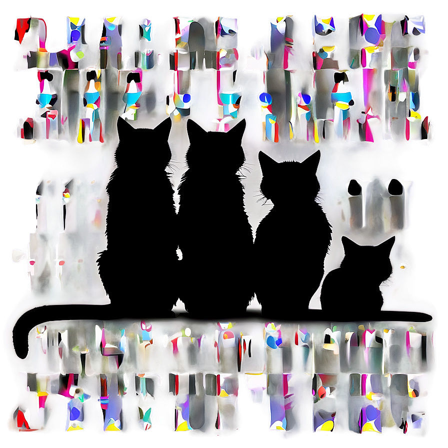 Cat Family Silhouette Png Ryb74 PNG image