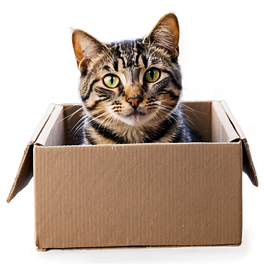 Cat In Box Png 05232024 PNG image