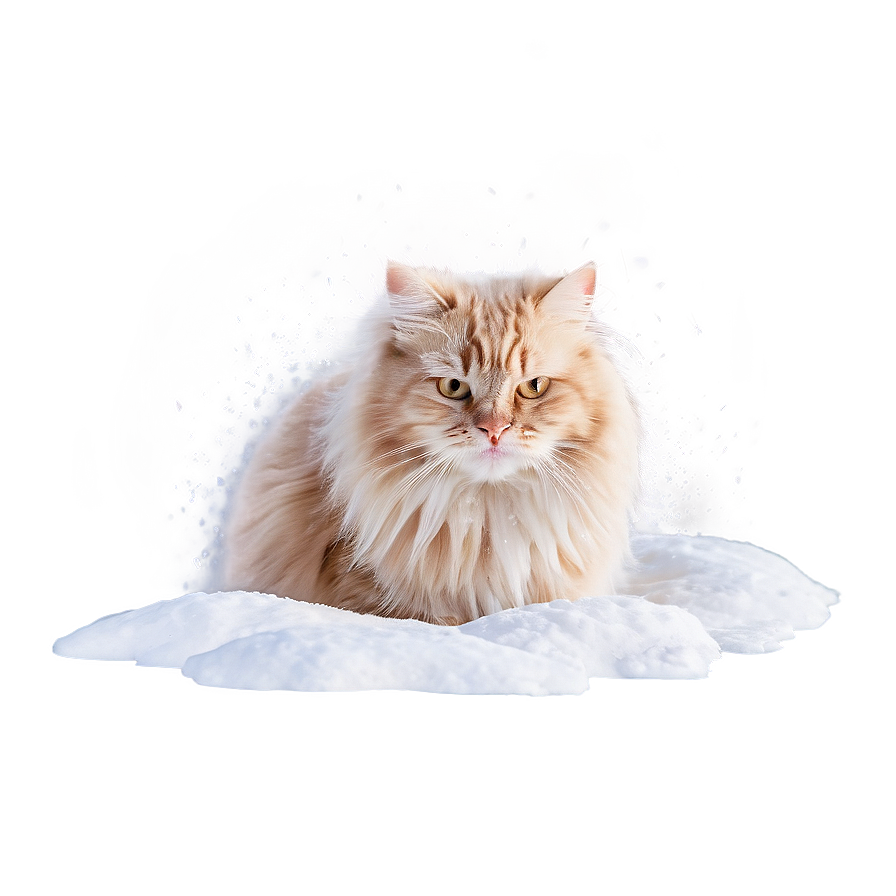 Cat In Snow Winter Png B PNG image