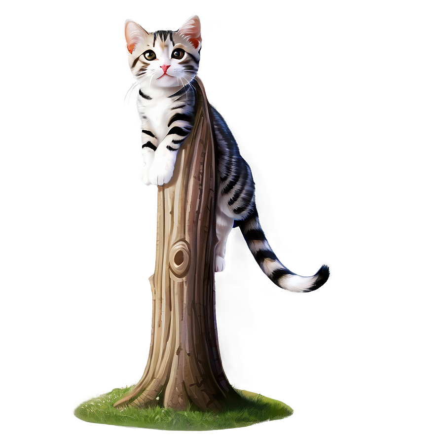 Cat On Tree Png 05232024 PNG image