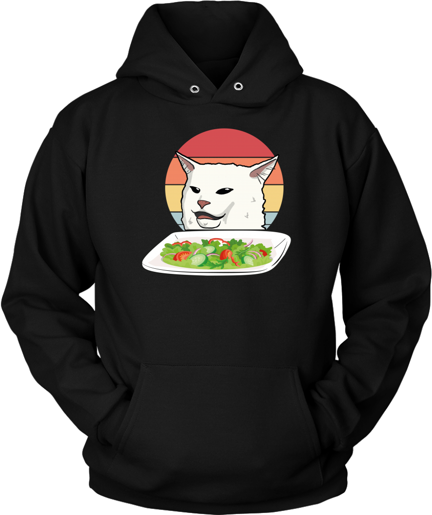 Cat Salad Hoodie Meme PNG image