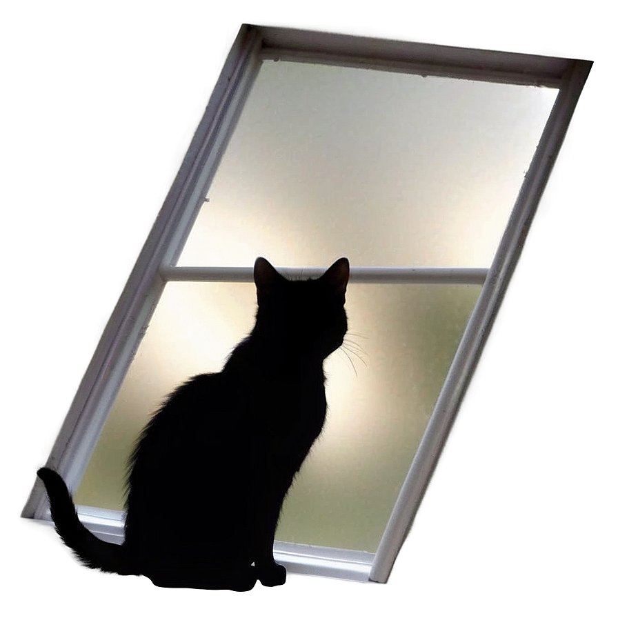 Cat Window Silhouette Png Pmr67 PNG image