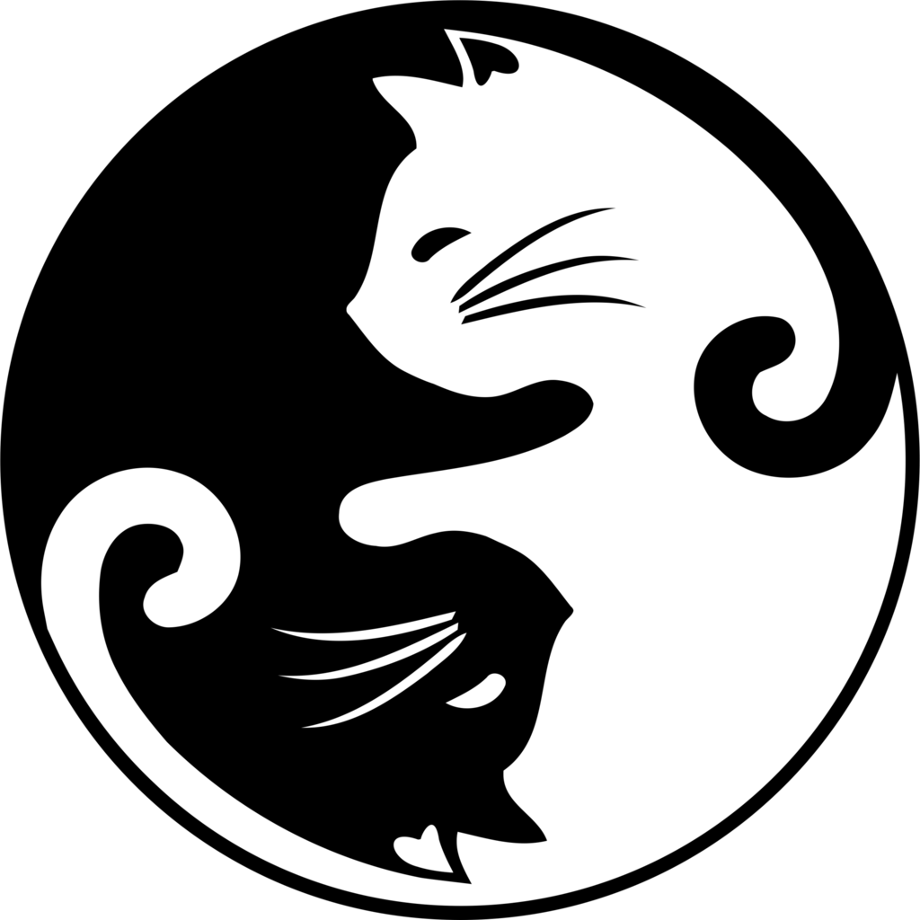 Cat Yin Yang Symbol PNG image