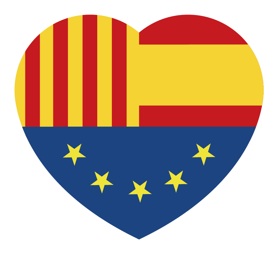 Catalonia E U Heart Flag PNG image