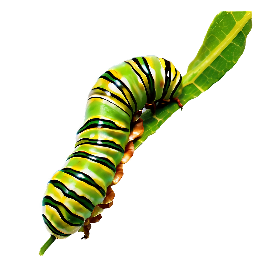 Caterpillar Eating Leaf Png 05232024 PNG image