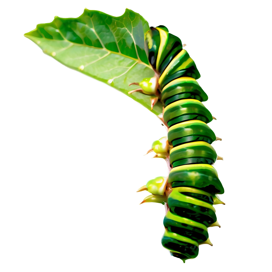 Caterpillar Eating Leaf Png Wor51 PNG image