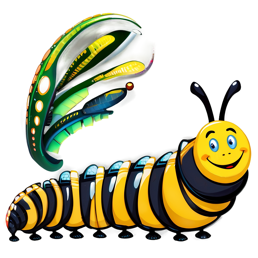 Caterpillar Transformation Sequence Png Obm PNG image