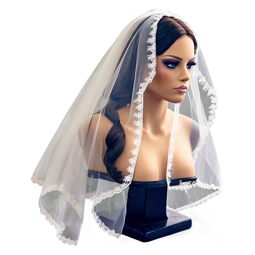 Cathedral Veil With Lace Png 31 PNG image