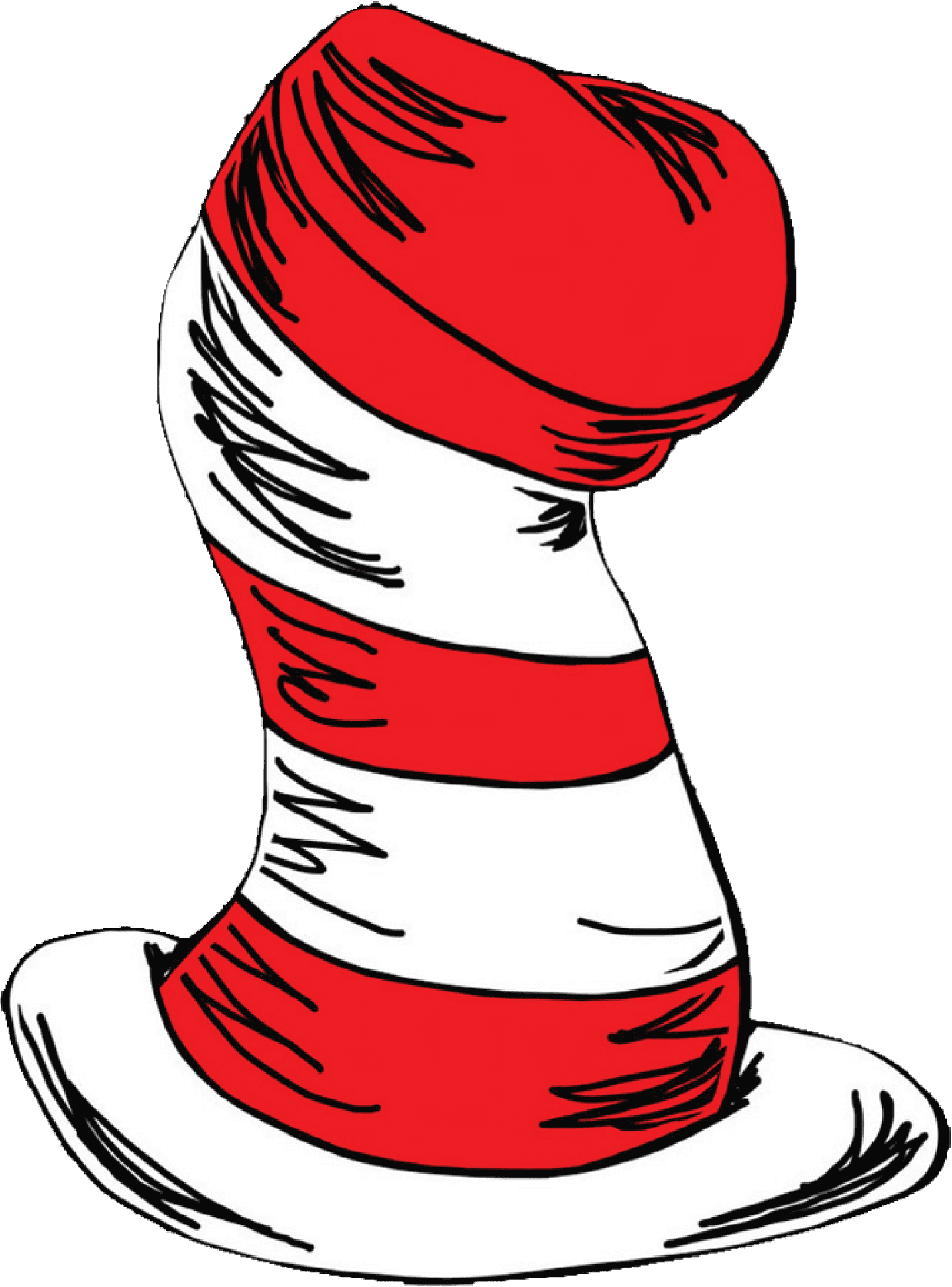 Catinthe Hat Iconic Striped Hat PNG image