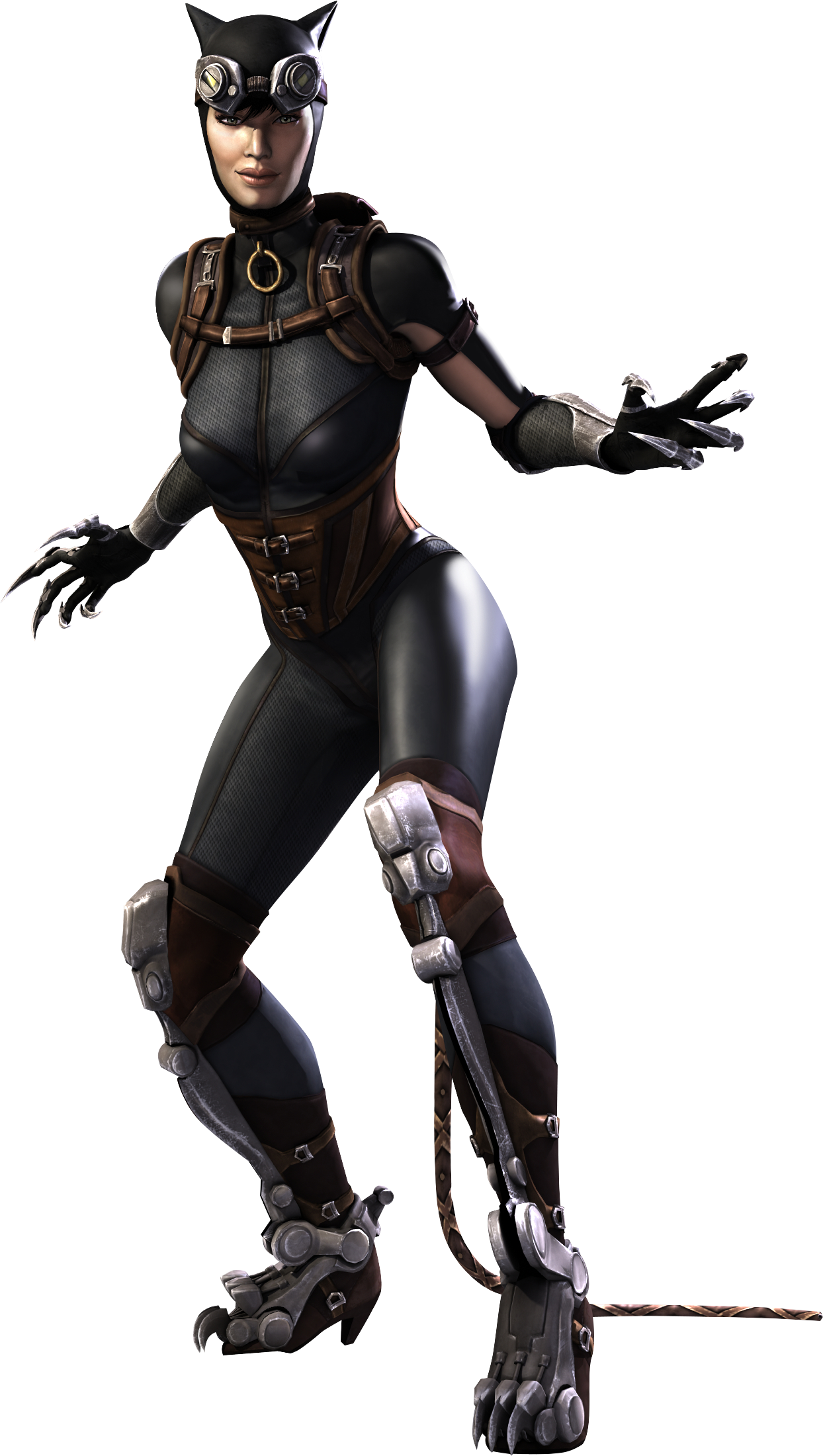 Catwoman Animated Character Pose PNG image