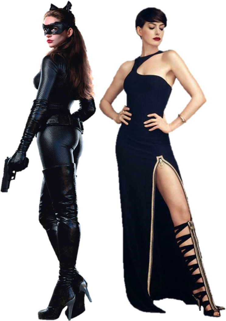 Catwoman Dual Persona PNG image