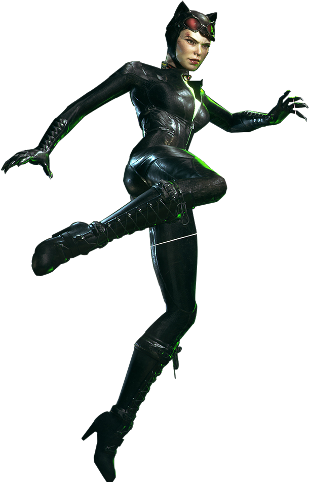Catwoman Dynamic Pose PNG image