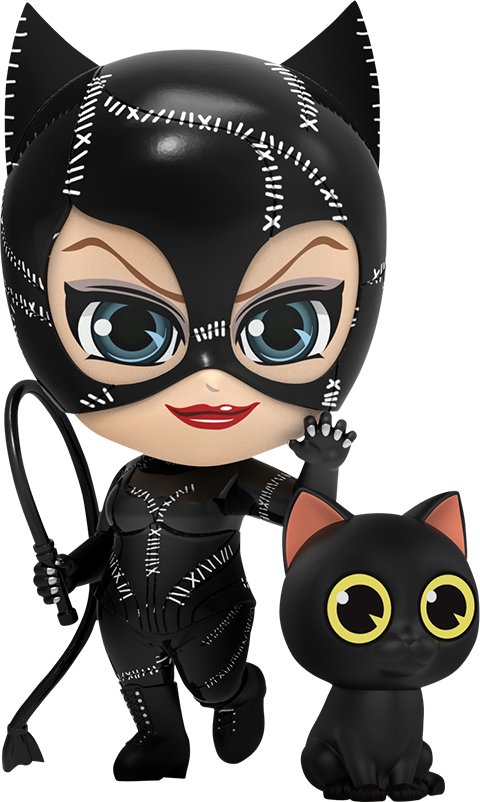 Catwoman Funko Pop Figure With Black Cat PNG image