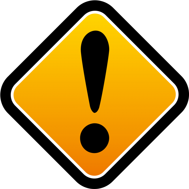 Caution Exclamation Warning Sign PNG image