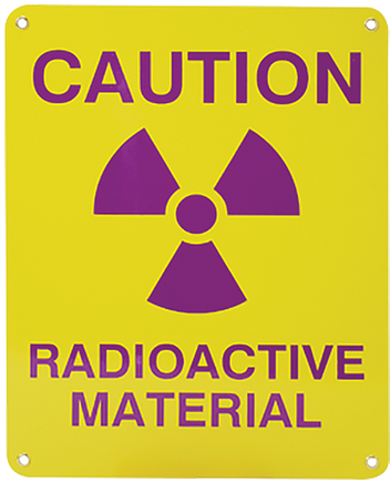 Caution Radioactive Material Sign PNG image