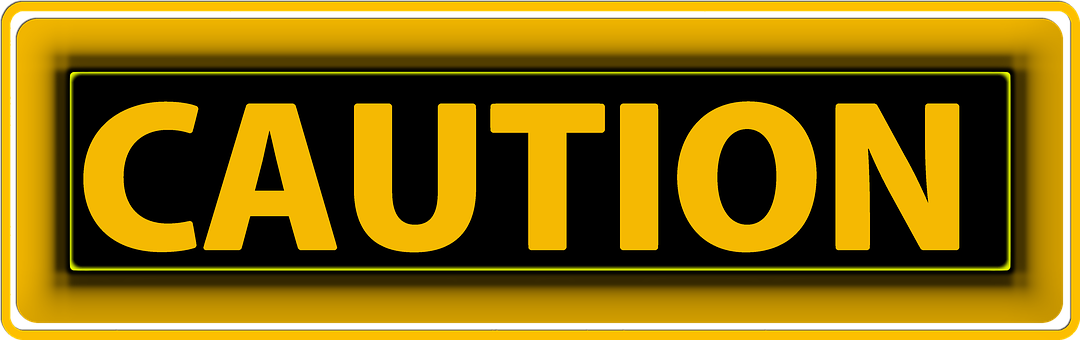 Caution Sign Banner PNG image