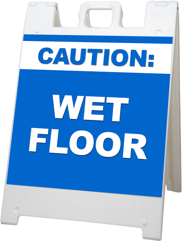 Caution Wet Floor Sign PNG image