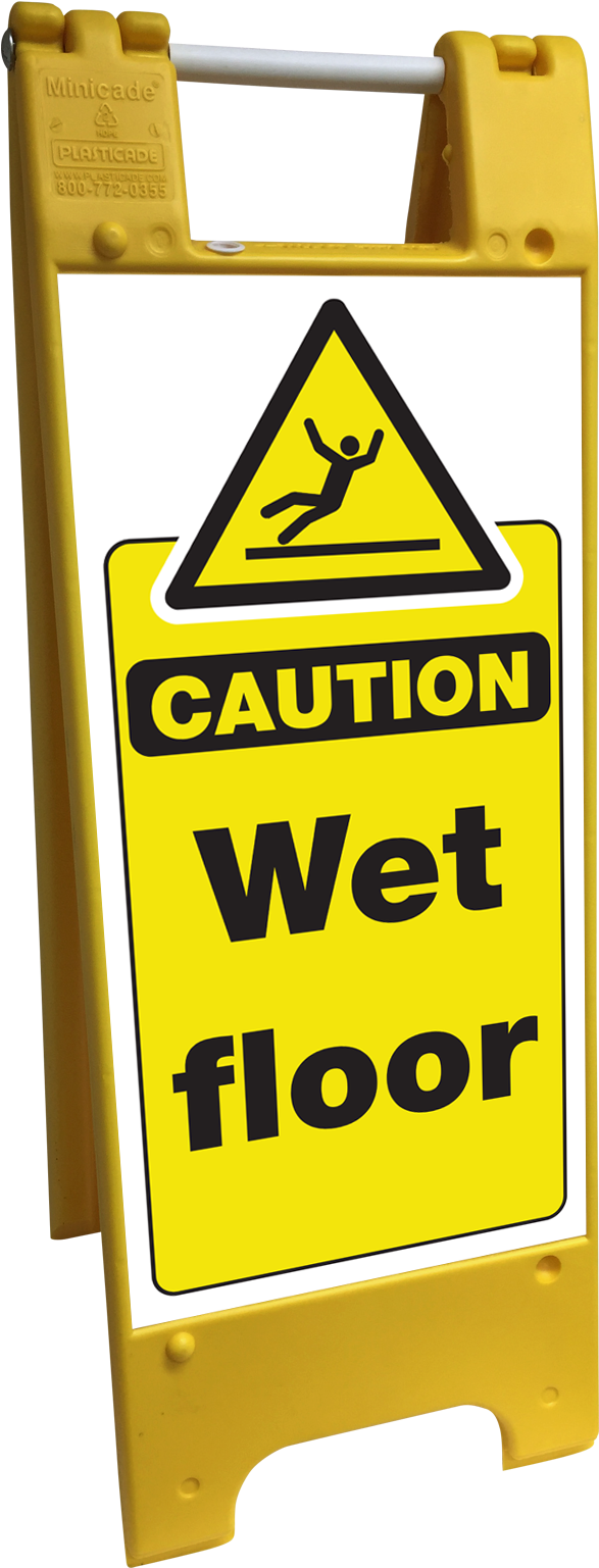 Caution Wet Floor Sign PNG image