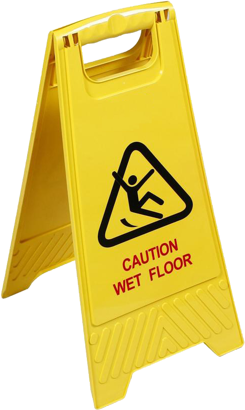 Caution Wet Floor Sign PNG image