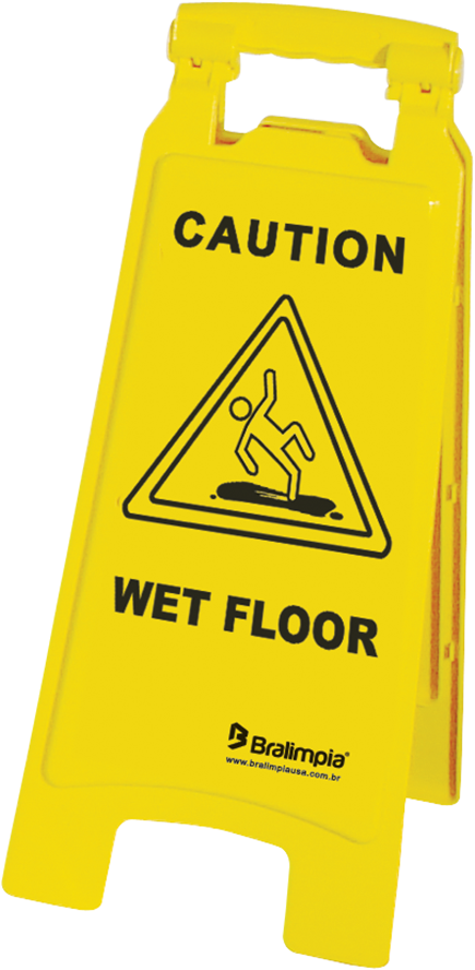 Caution Wet Floor Sign PNG image