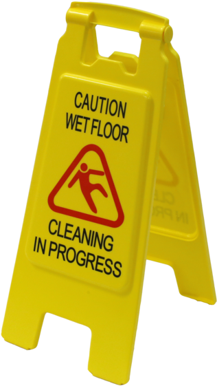 Caution Wet Floor Sign PNG image